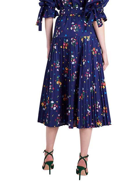商品Kate Spade|Cluster Floral Pleated Midi Skirt,价格¥2184,第6张图片详细描述