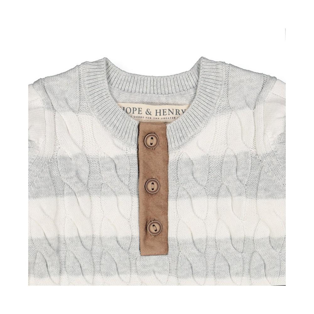 商品Hope & Henry|Hope Henry Baby Sweater Henley Romper and Beanie Set,价格¥216,第4张图片详细描述