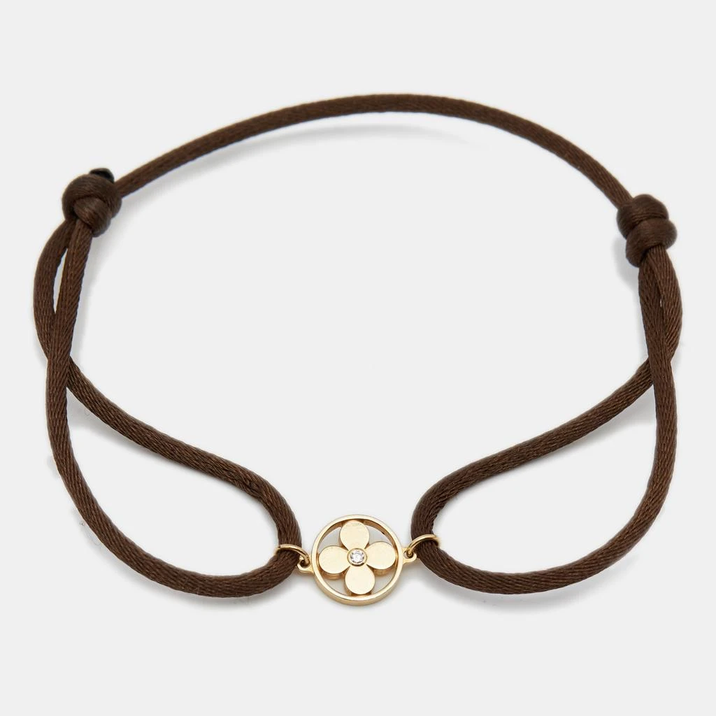 商品[二手商品] Louis Vuitton|Louis Vuitton Idylle Blossom Diamond 18k Yellow Gold Adjustable Cord Bracelet,价格¥4181,第1张图片