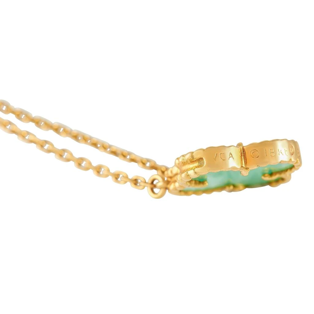 商品[二手商品] Van Cleef & Arpels|Van Cleef & Arpels Alhambra 18K Yellow Gold Diamond Chalcedony Necklace,价格¥35437,第4张图片详细描述