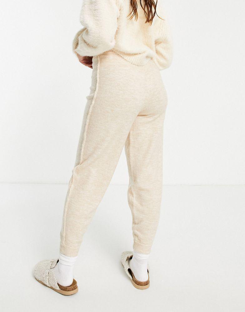 商品ASOS|ASOS DESIGN Petite co-ord knitted jogger with tie waist detail in oatmeal,价格¥100,第4张图片详细描述