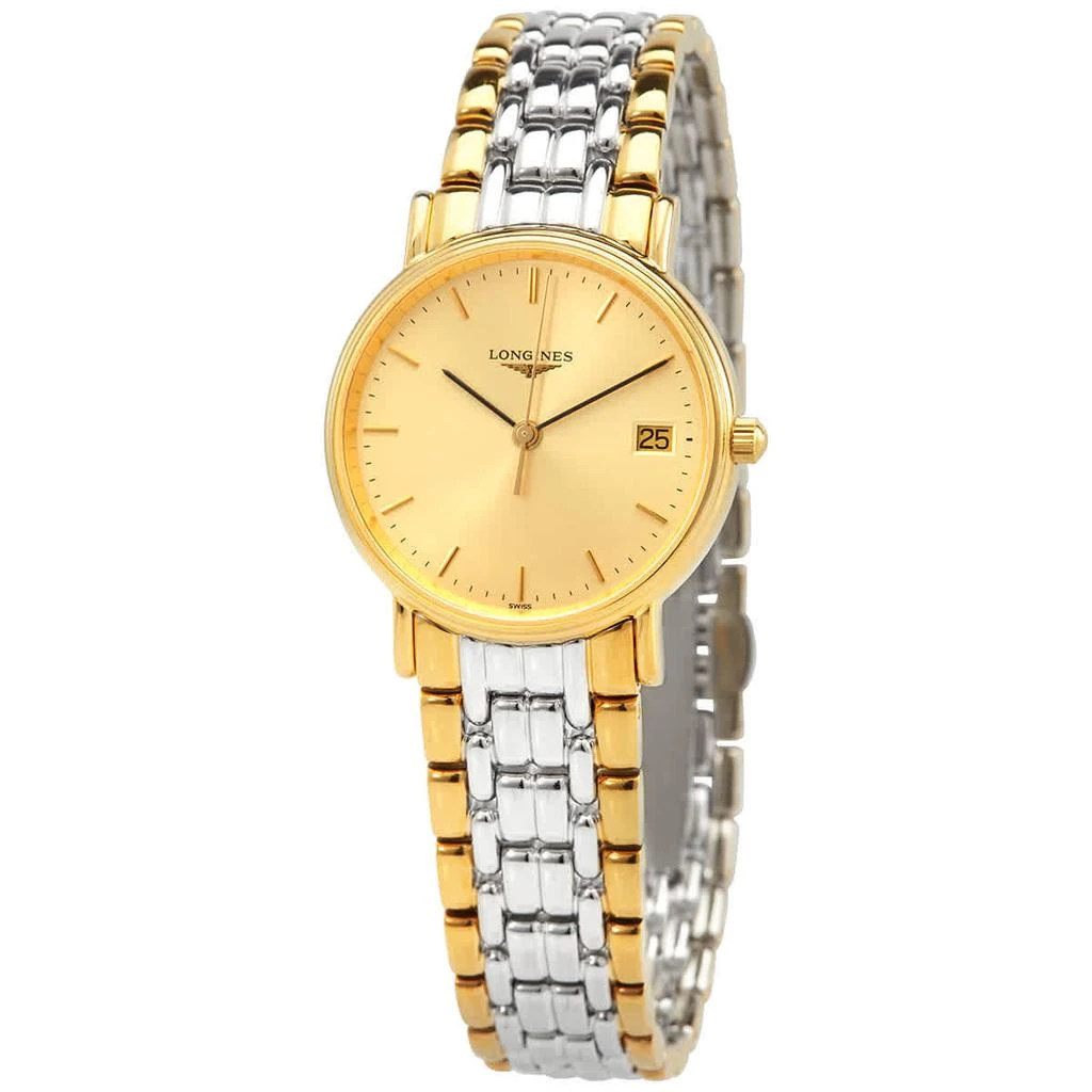 商品Longines|Longines Presence Quartz Gold Dial Ladies Watch L4.320.2.32.7,价格¥4058,第1张图片