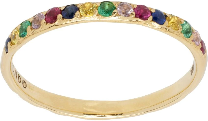 商品Mondo Mondo|Gold Amador 2mm Pave Ring,价格¥3878,第1张图片