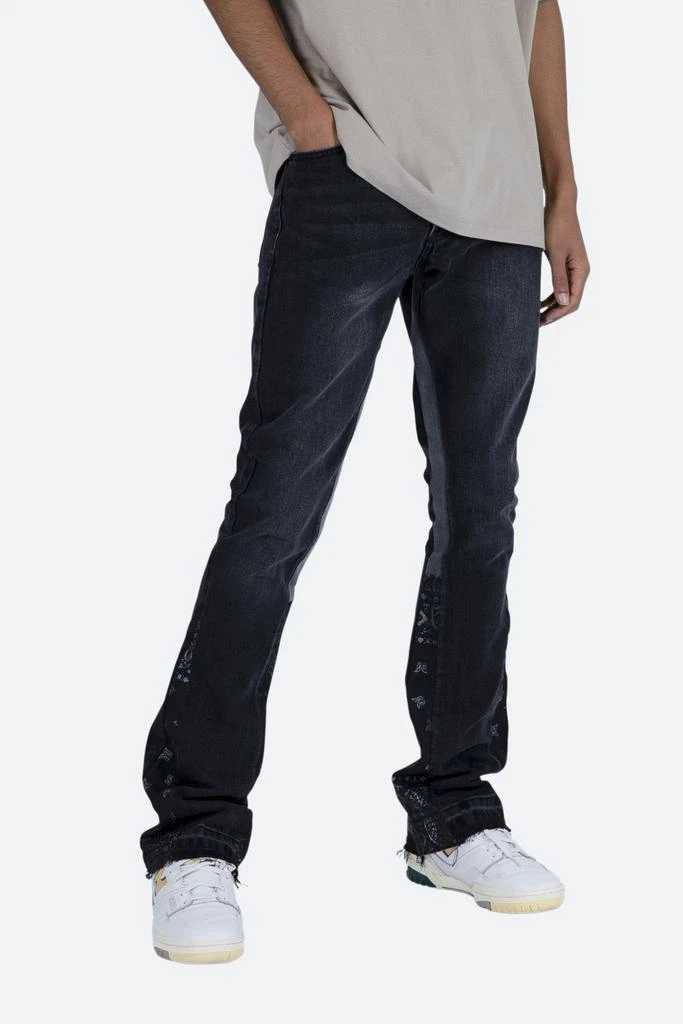 B167 Paisley Flare Denim - Black 商品