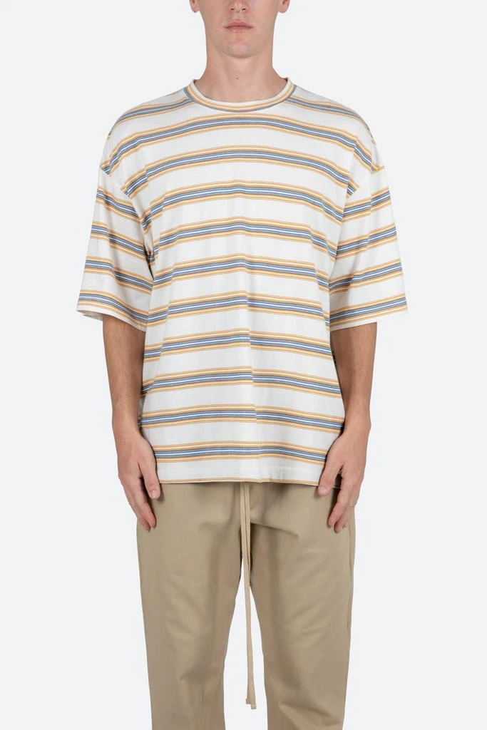 商品MNML|Wide Striped Tee - Blue/Yellow,价格¥138,第1张图片