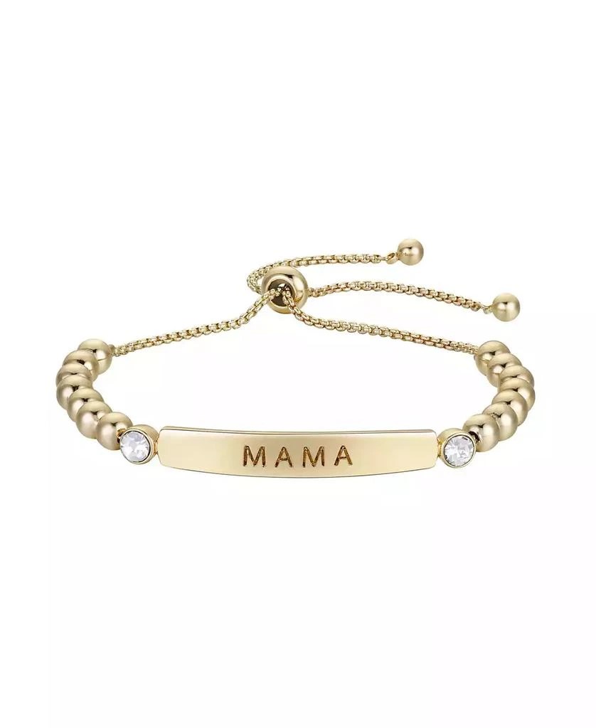 商品Unwritten|Gold Flash Plated "Mama" Bar and Bead Bolo Bracelet,价格¥420,第1张图片