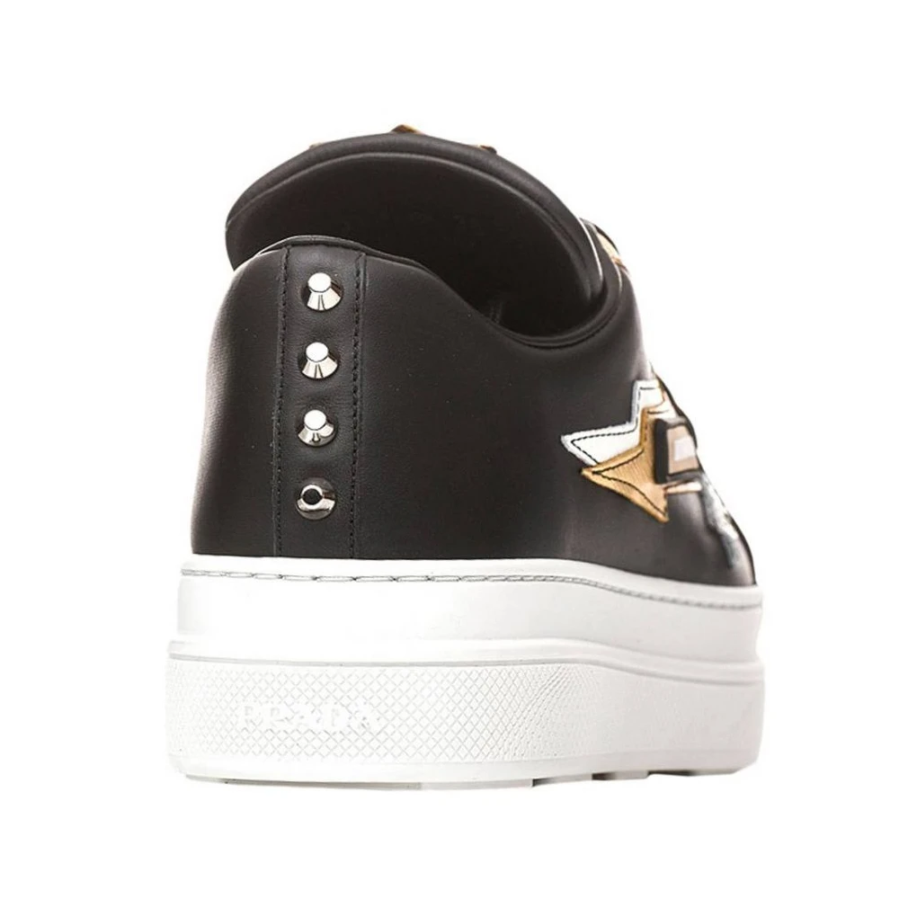 PRADA 女士黑色系带休闲运动鞋 1E268L-3KS5-F0967 商品