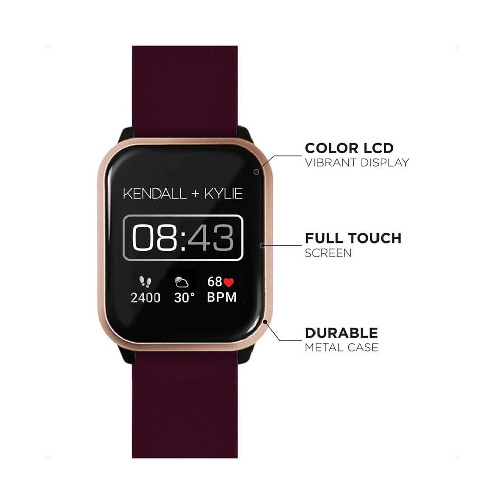 商品KENDALL & KYLIE|Women's Merlot and Blush Straps Smart Watch Set,价格¥356,第3张图片详细描述