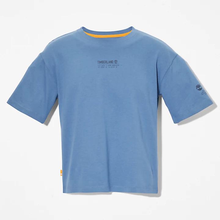 T-Shirt with Tencel™ x Refibra™ Technology for Women in Blue商品第7张图片规格展示