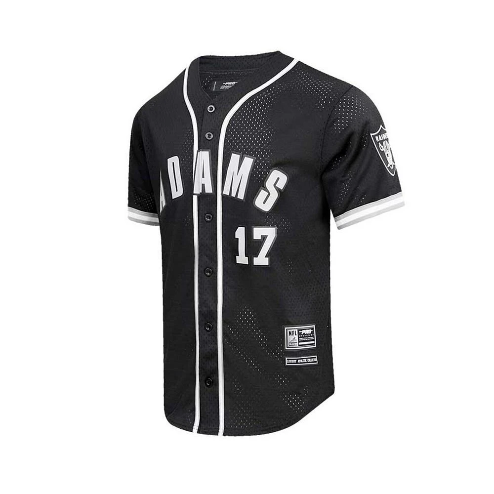 商品Pro Standard|Men's Davante Adams Black Las Vegas Raiders Mesh Baseball Button-Up T-shirt,价格¥745,第2张图片详细描述