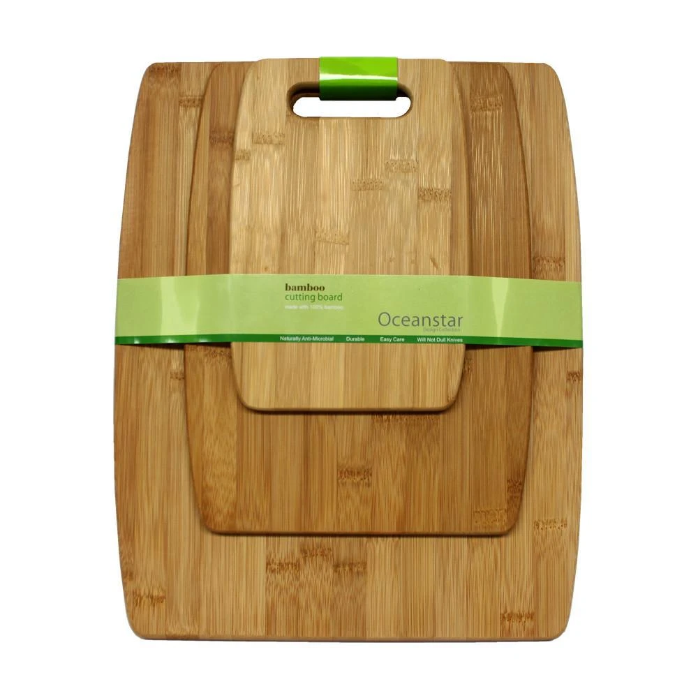 商品Oceanstar|3-Piece Bamboo Cutting Board Set,价格¥316,第2张图片详细描述