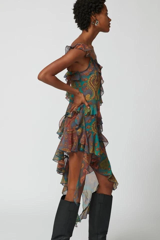 商品Urban Outfitters|UO Charlize Sheer Midi Dress,价格¥601,第3张图片详细描述