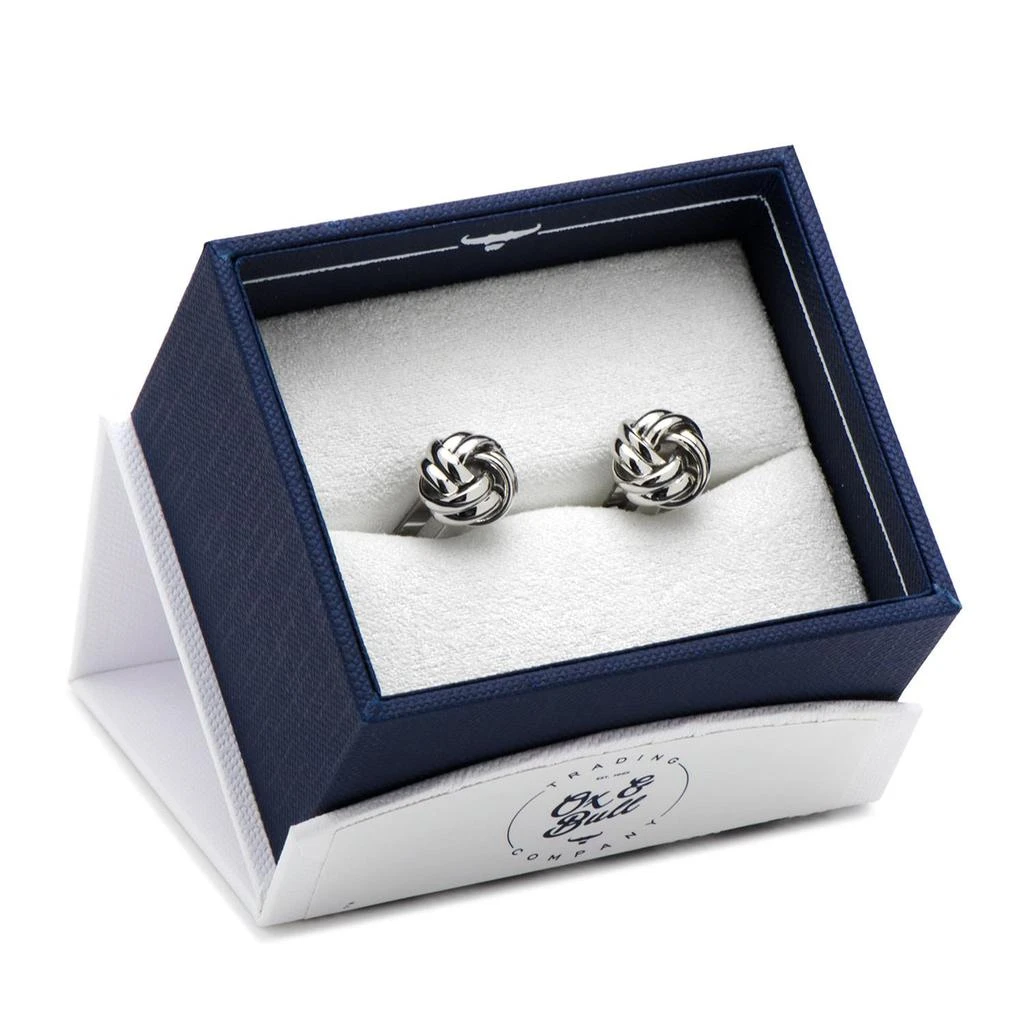 商品Cufflinks Inc.|Silver Knot Cufflinks,价格¥454,第1张图片