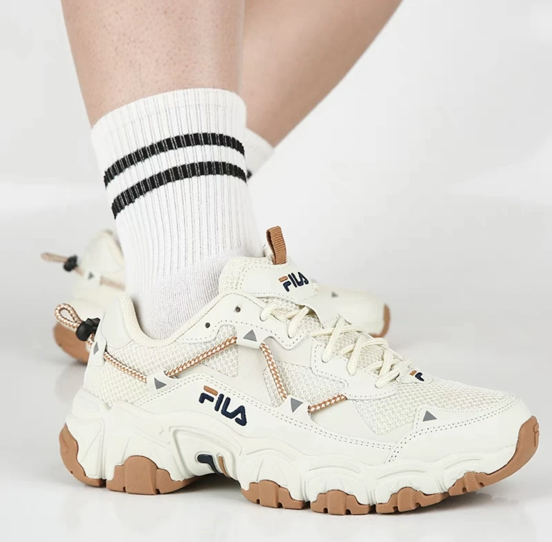 【享贝家】ZY -（预售款） 斐乐 Fila 米色猫爪 透气跑鞋 运动鞋 韩版 新款 男女同款  1JM02570F-920 商品
