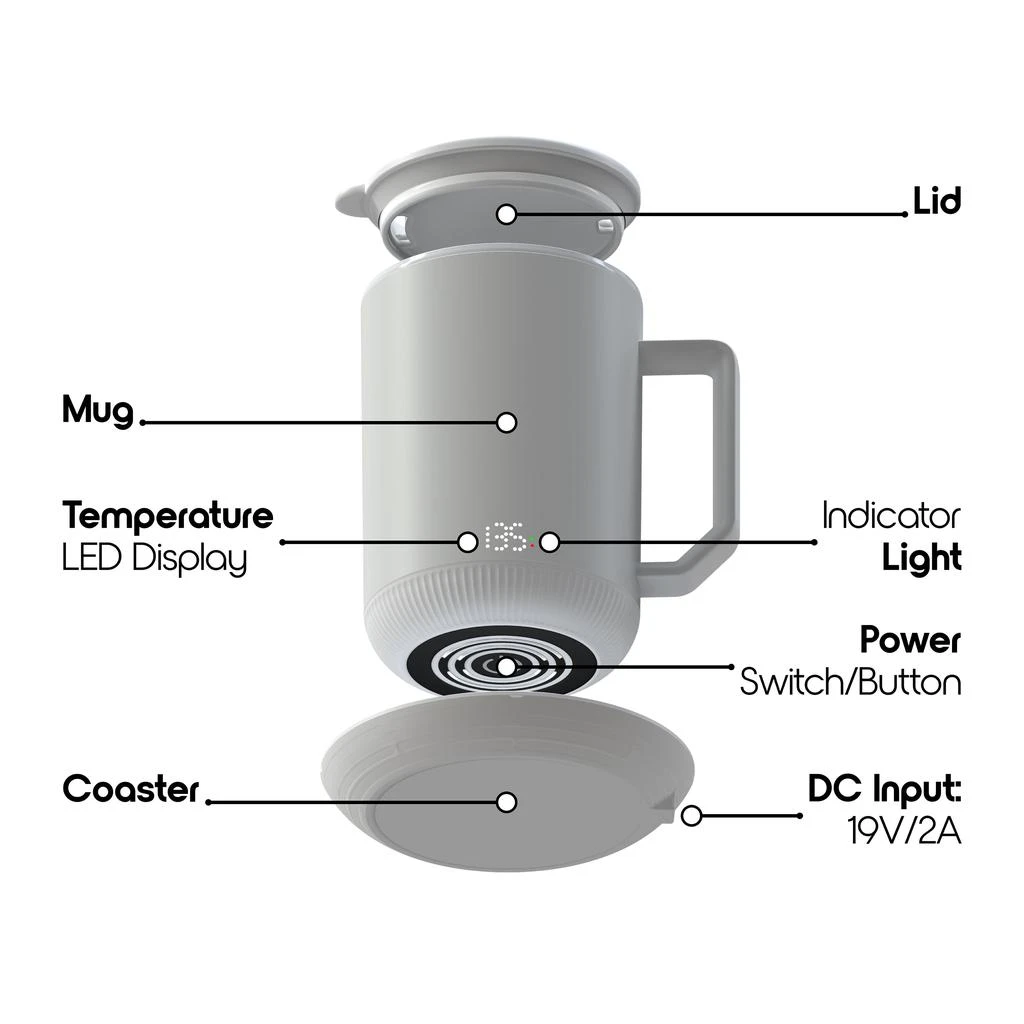 商品Tzumi|ionMug & Charging Coaster,价格¥633,第2张图片详细描述