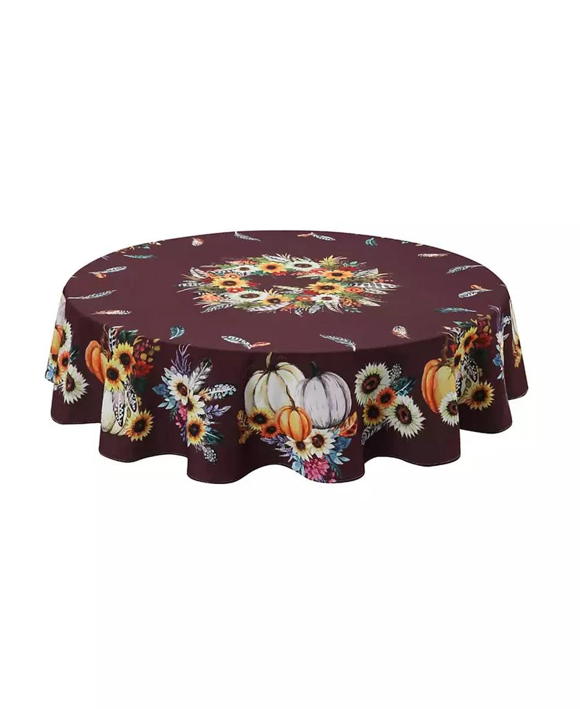 商品Laural Home|Fall Feathers 70" Round Tablecloth,价格¥603,第1张图片