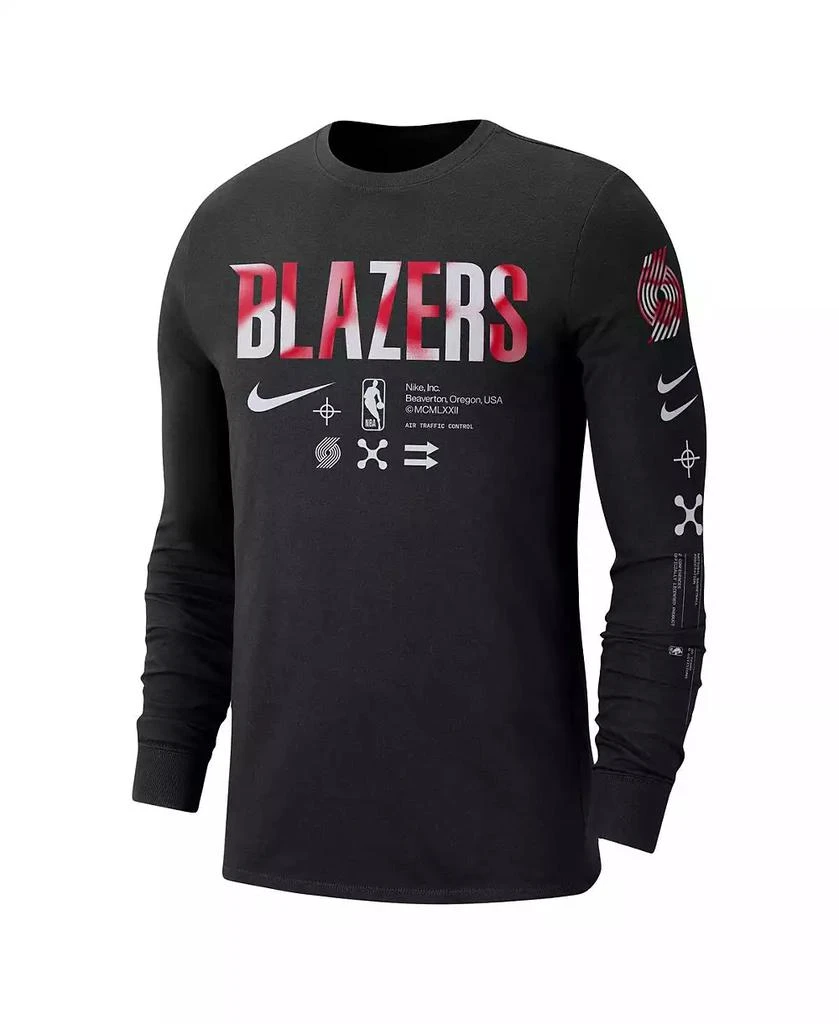 商品NIKE|Men's Black Portland Trail Blazers Essential Air Traffic Control Long Sleeve T-shirt,价格¥314,第2张图片详细描述