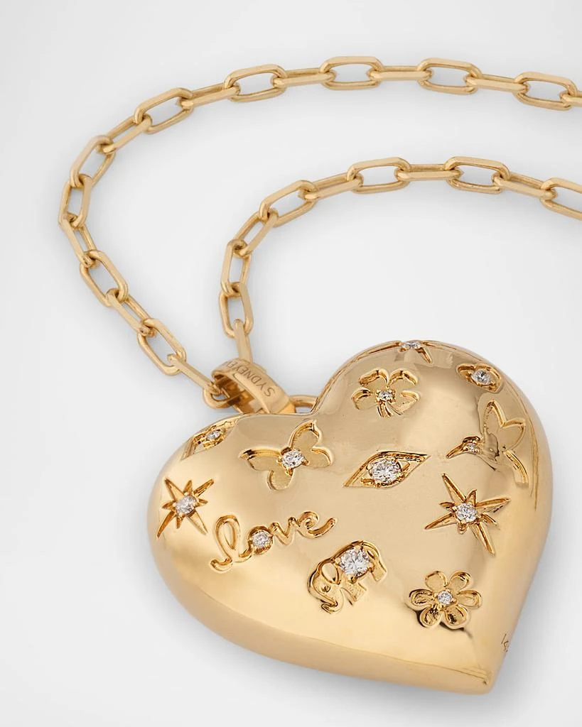 商品Sydney Evan|Diamond Icon Puffy Heart Pendant Necklace,价格¥55814,第3张图片详细描述
