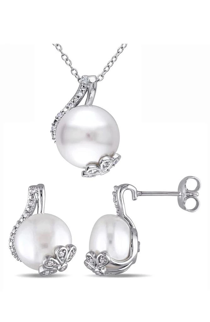 商品DELMAR|Cultured Freshwater Pearl Pendant Necklace & Stud Earrings Set,价格¥2547,第1张图片