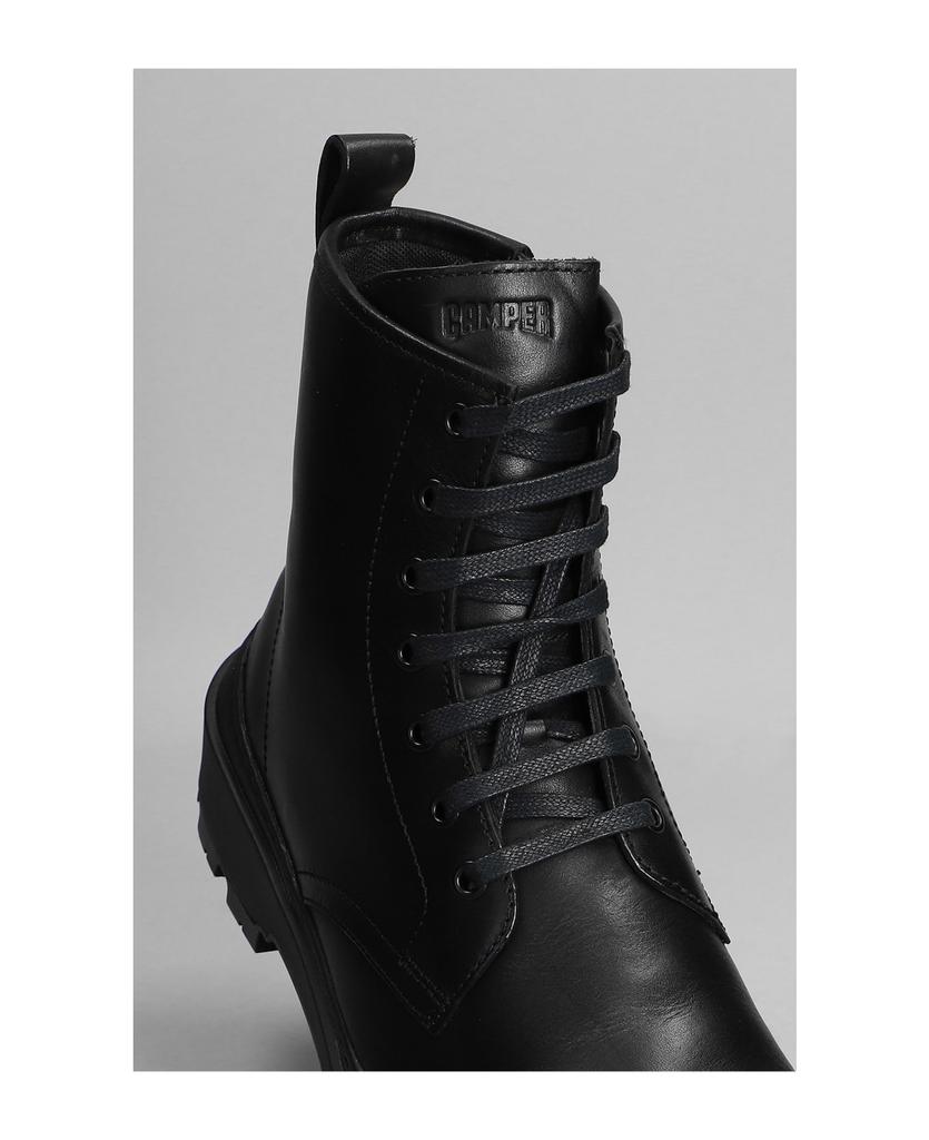 Brutus Combat Boots In Black Leather商品第5张图片规格展示