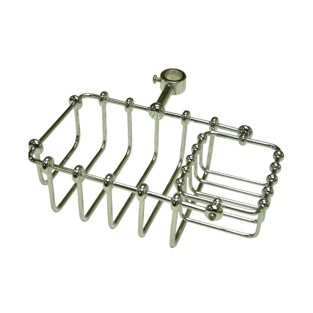 商品Kingston Brass|Vintage 7-Inch Riser Mount Soap Basket in Polished Chrome,价格¥618,第1张图片