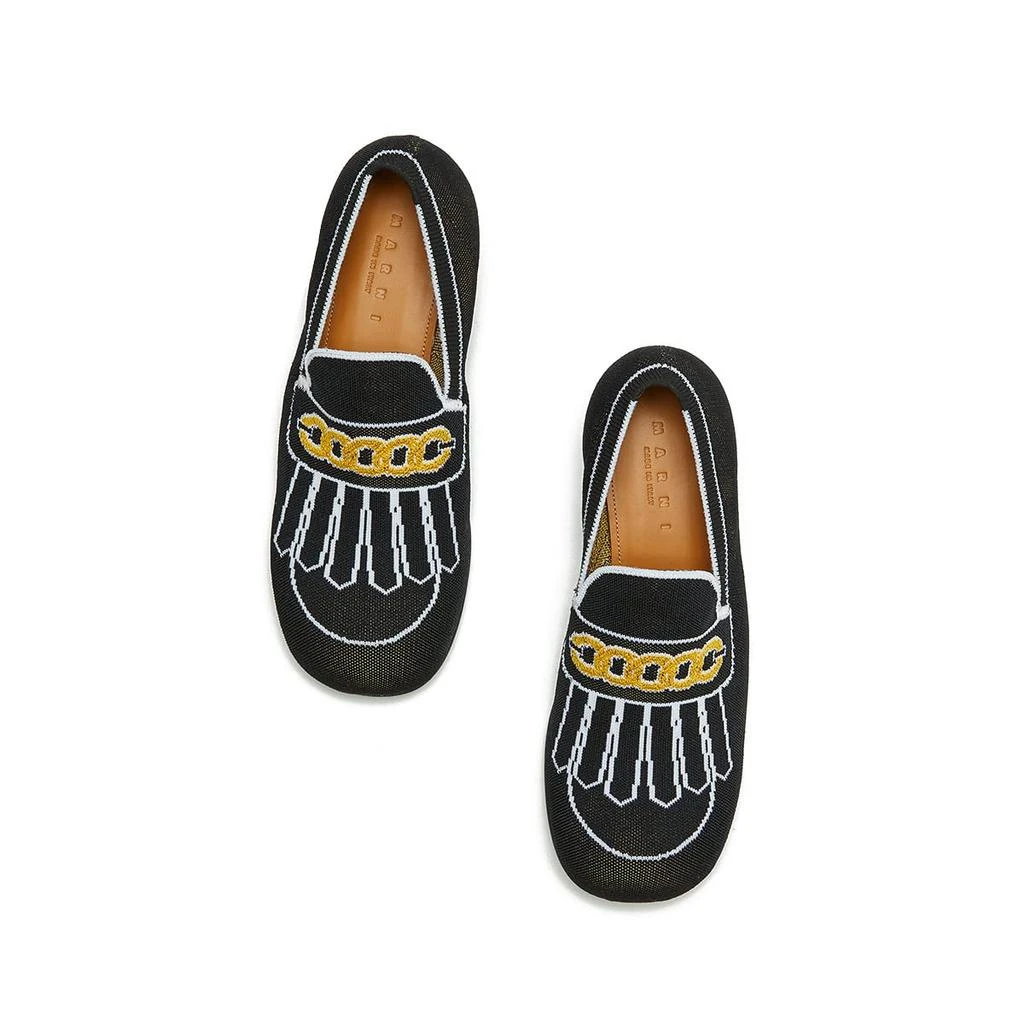 商品Marni|Knit Fabric Low Socks Loafer,价格¥2826,第3张图片详细描述