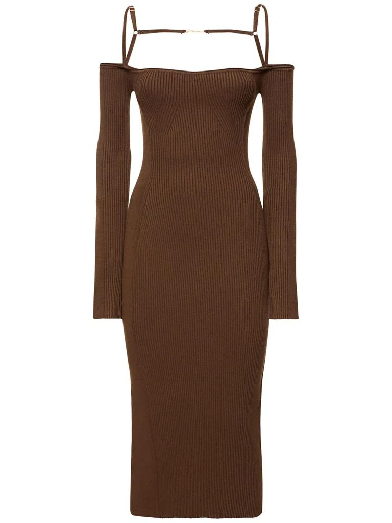 商品Jacquemus|La Robe Sierra Ribbed Jersey Midi Dress,价格¥2441,第1张图片