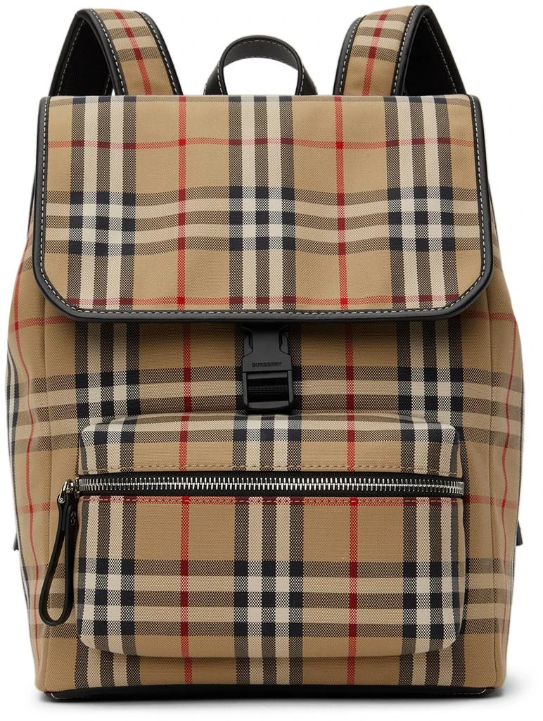 商品Burberry|Kids Beige Vintage Check Backpack,价格¥4886,第1张图片