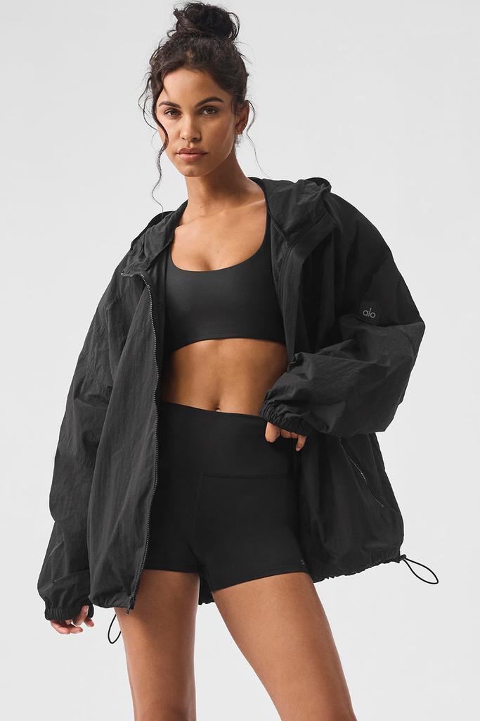Alo Vantage Nylon Ripstop Track Jacket - Black - Jackets - Free