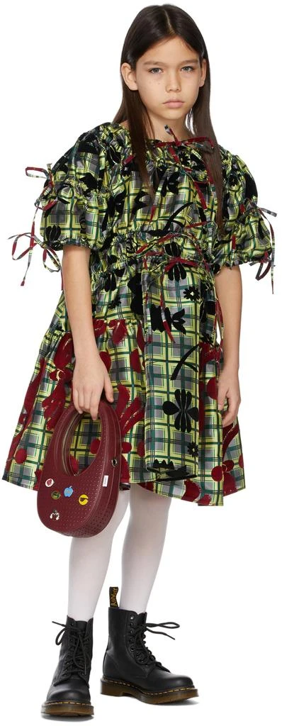 商品CHOPOVA LOWENA|Kids Multicolor Flocked Gathered Dress,价格¥1267,第1张图片