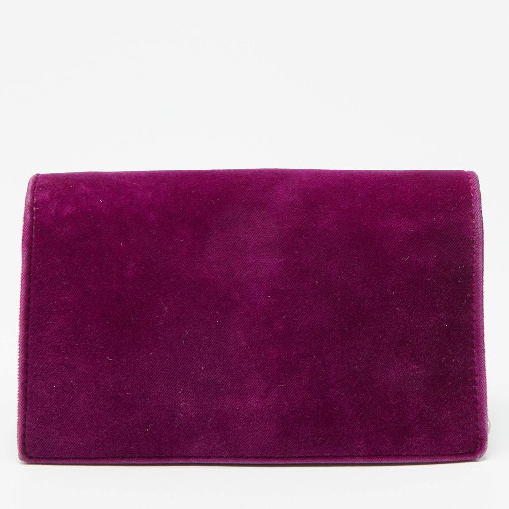 Gucci Purple Velvet and Leather Super Mini Dionysus Crossbody Bag商品第4张图片规格展示