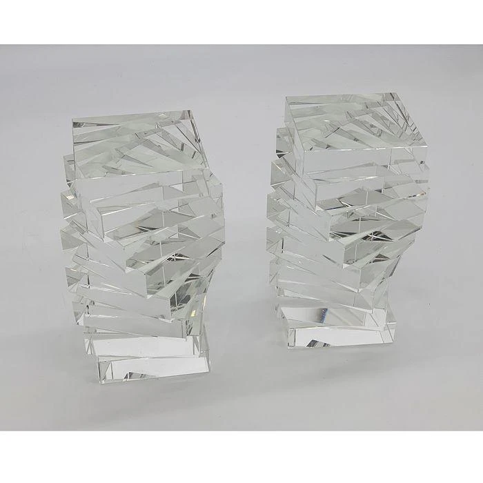 商品Tizo|Design Crystal Glass Twisted Book End, Pair,价格¥1760,第1张图片