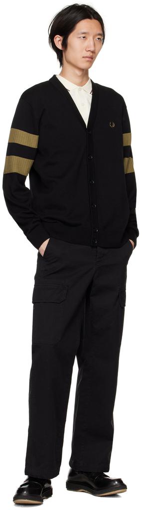 Black Tipped Sleeve Cardigan商品第4张图片规格展示