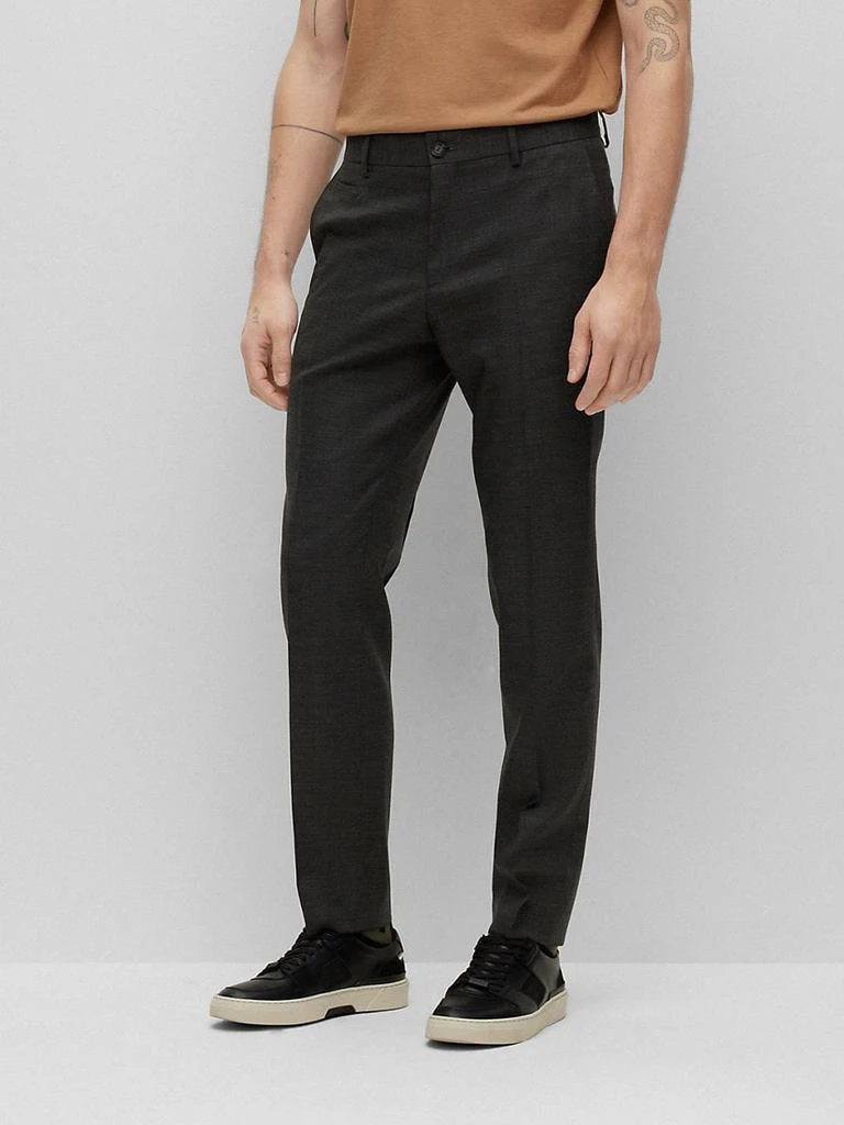 商品Hugo Boss|Wool-blend trousers with micro pattern,价格¥843,第3张图片详细描述