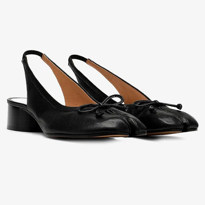 商品MAISON MARGIELA|Tabi 黑色女士塔比露跟休闲凉鞋仅剩37码【香港仓极速发货】,价格¥4983,第1张图片