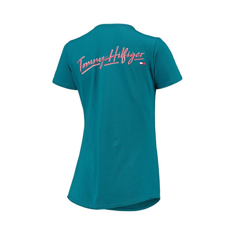 商品Tommy Hilfiger|Women's Teal Jacksonville Jaguars Riley V-Neck T-shirt,价格¥207,第5张图片详细描述