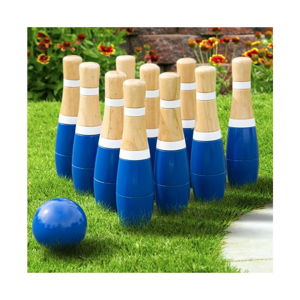 商品Trademark Global|Hey Play 8 Inch Wooden Lawn Bowling Set,价格¥452,第1张图片