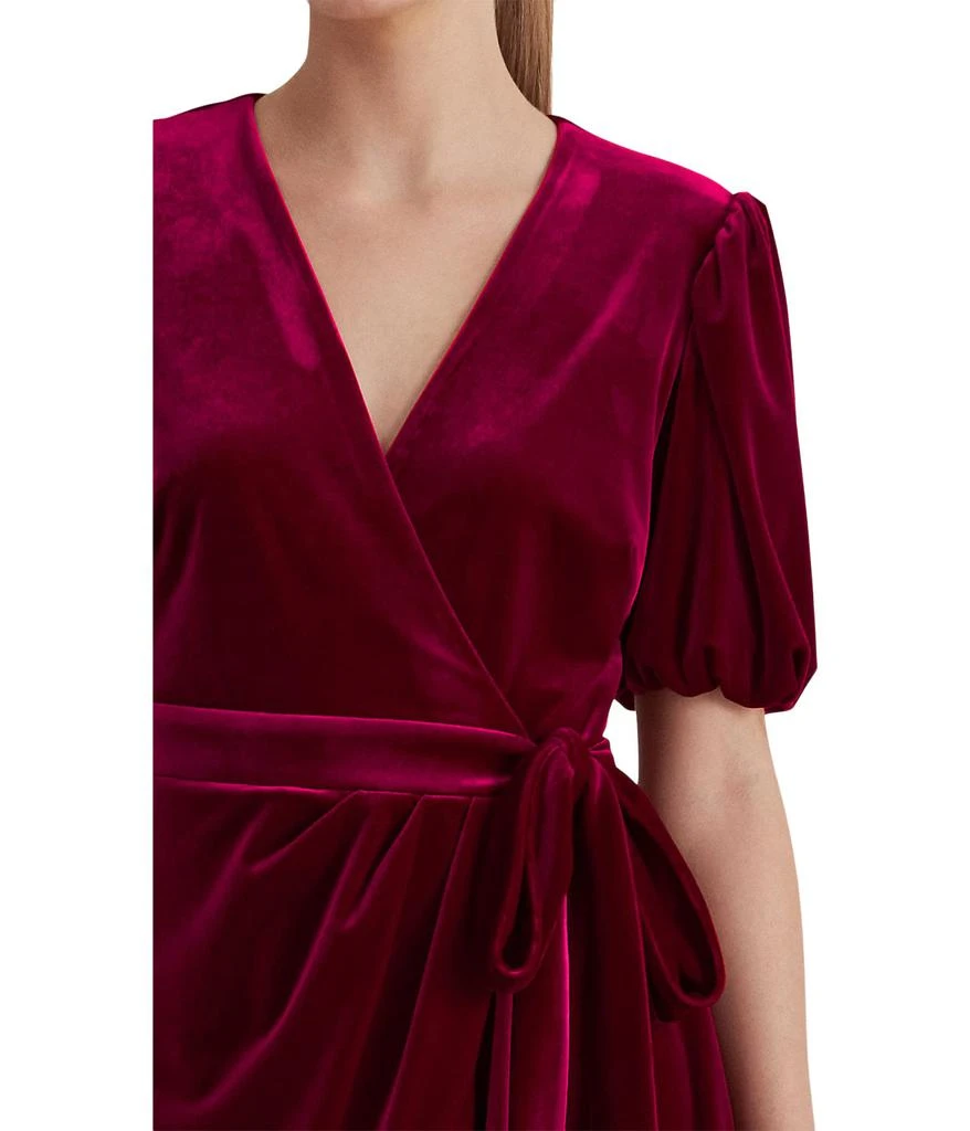 商品Ralph Lauren|Belted Velvet Puff-Sleeve Dress,价格¥505,第3张图片详细描述