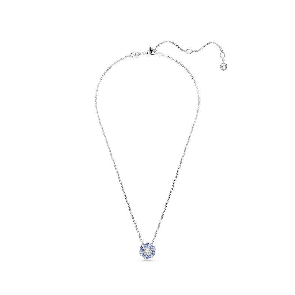 商品Swarovski|Flower, Blue, Rhodium Plated Idyllia Pendant Necklace,价格¥1242,第2张图片详细描述