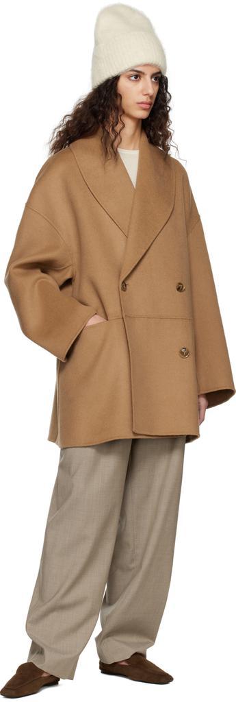 商品Totême|Tan Double-Breasted Jacket,价格¥7276,第6张图片详细描述