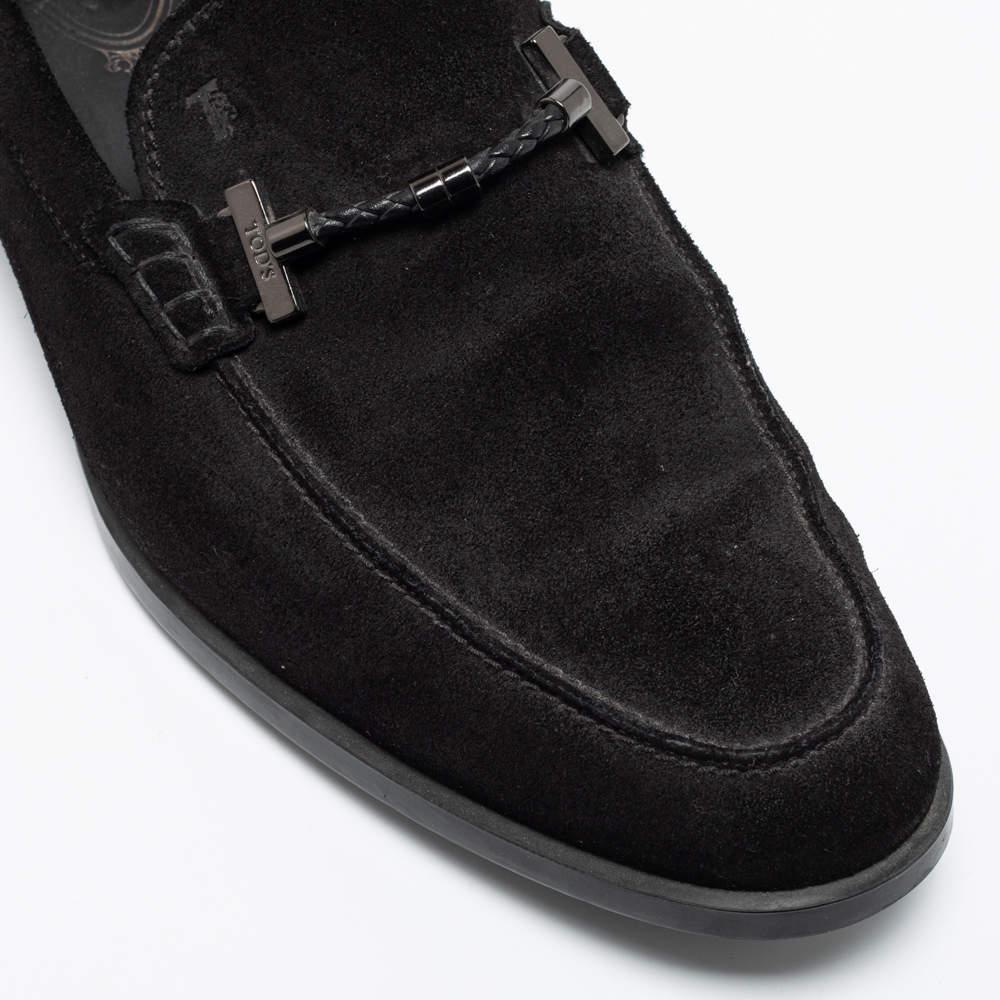 Tod's Black Suede Buckle Slip-On Loafers Size 43商品第7张图片规格展示