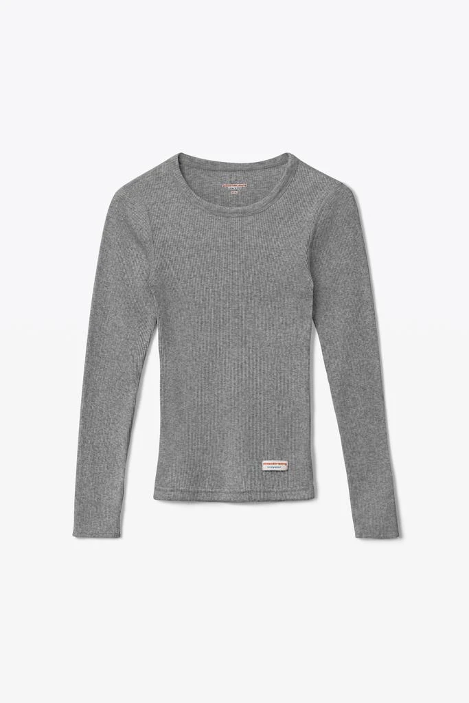 商品Alexander Wang|Long-Sleeve Tee in Ribbed Cotton Jersey,价格¥166,第2张图片详细描述