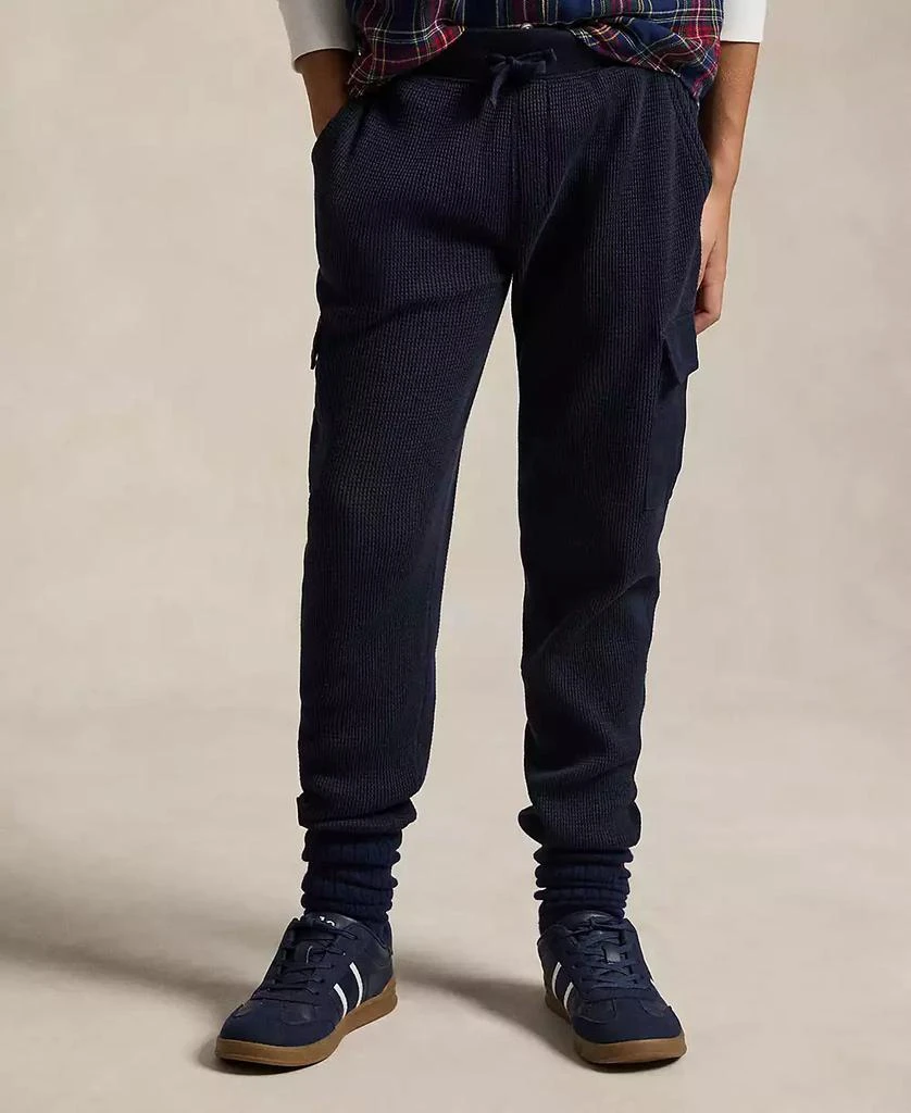 商品Ralph Lauren|Big Boys Waffle-Knit Cotton Cargo Jogger Pant,价格¥334,第1张图片