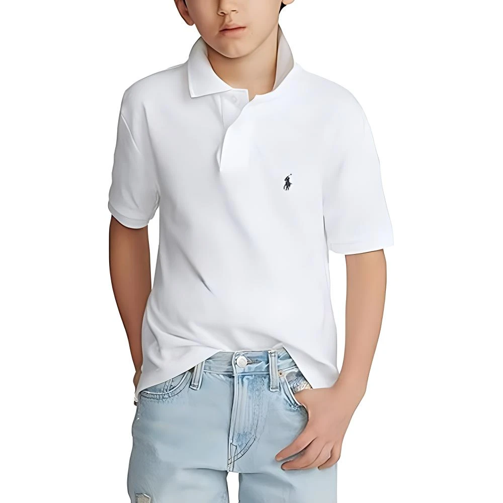 商品[国内直发] Ralph Lauren|Logo刺绣透气纯色短袖T恤 白色 儿童款,价格¥501,第4张图片详细描述