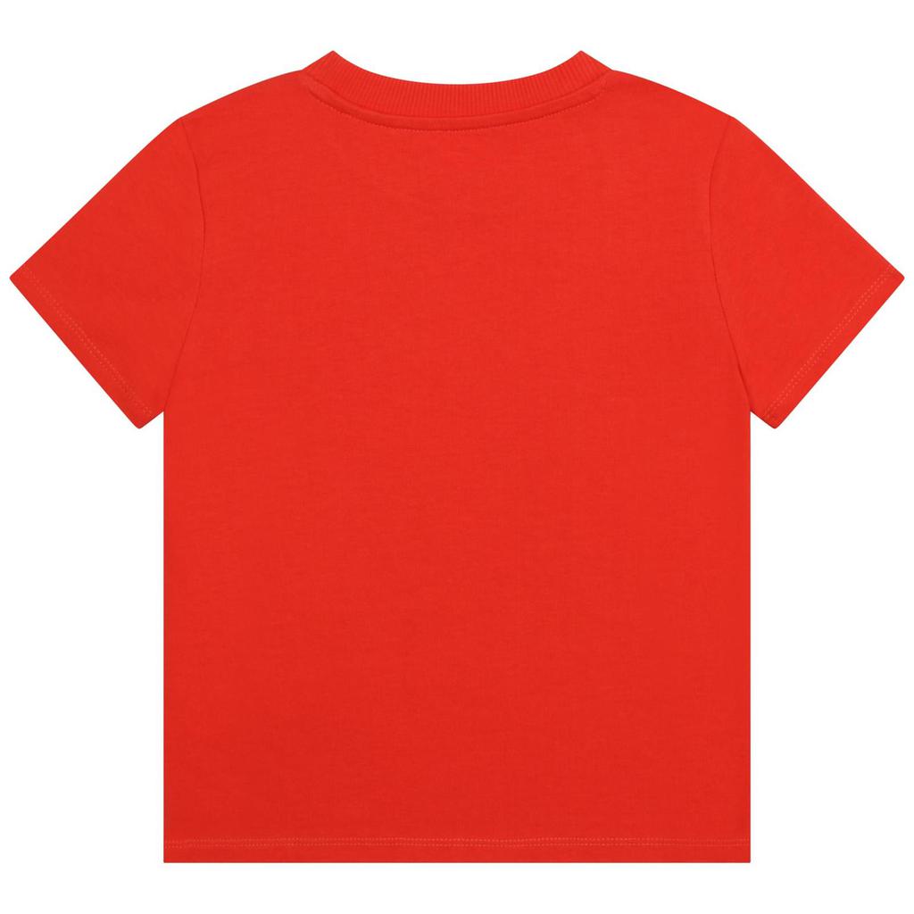 Kenzo Kids T-shirt Arancione Con Giraffa E Logo商品第2张图片规格展示