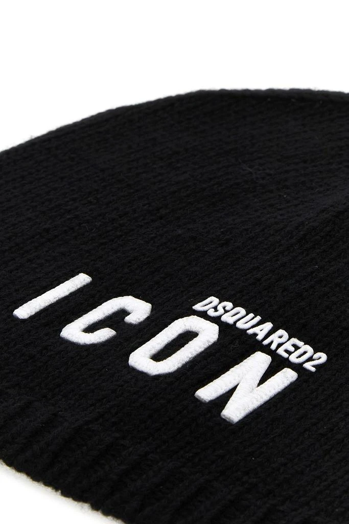 商品DSQUARED2|Black wool blend beanie hat,价格¥1297,第2张图片详细描述