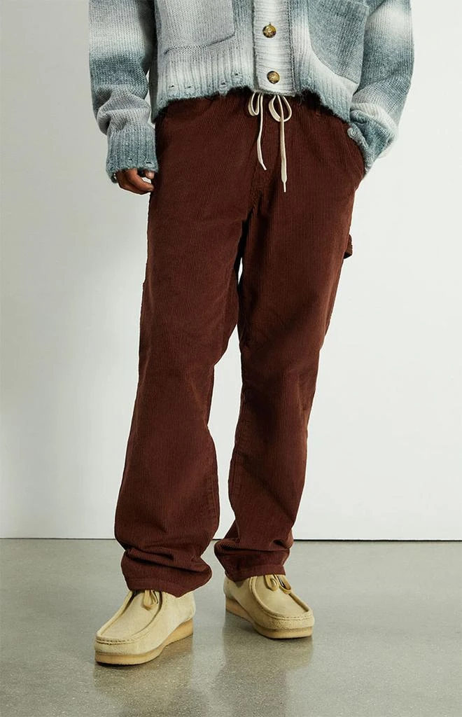 商品PacSun|Brown Corduroy Drawstring Carpenter Pants,价格¥448,第3张图片详细描述