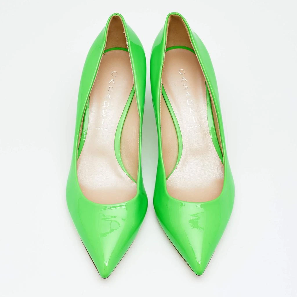 商品[二手商品] CASADEI|Casadei Neon Green Patent Leather Pumps Size 39,价格¥1021,第3张图片详细描述
