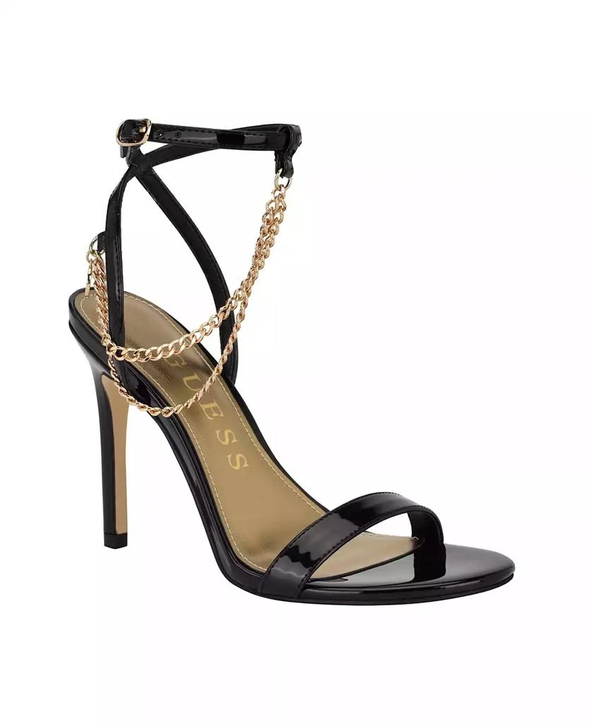 商品GUESS|Women's Miamy Open Toe Chain Detail Stiletto High Heel Sandals,价格¥373,第1张图片