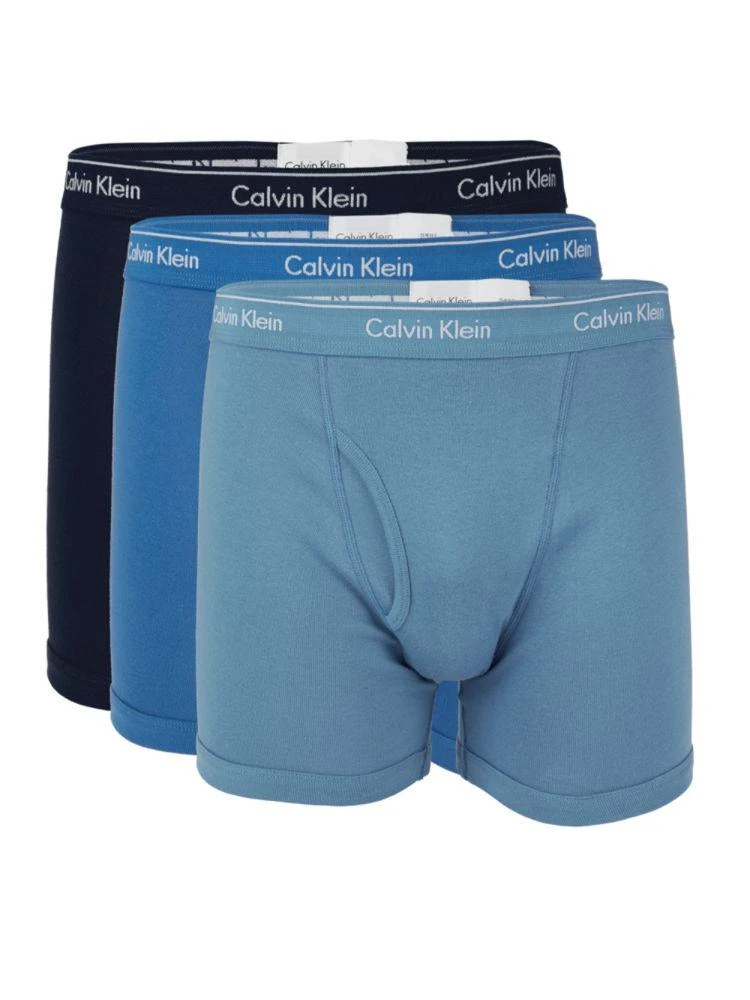 商品Calvin Klein|3-Pack Logo Cotton Boxer Briefs,价格¥150,第1张图片